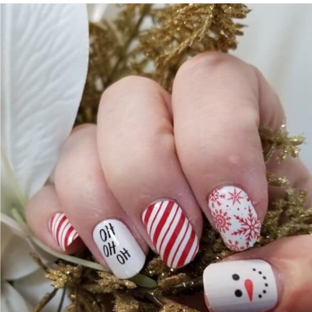 *Rare, HTF* Color Street: What a Snow Off | Christmas Holiday Winter Stripes - Picture 1 of 6